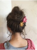 【SHARE】★浴衣のお団子ヘアアレンジ★