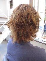 コアフィールフィス(COIFFURE fils) 外ハネ無造作パーマ×ウルフボブ