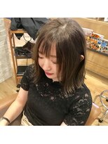 プレタポルテ(Pret-a'-Porter)&nbsp;ロブ×シースルーバング×グレージュ♪