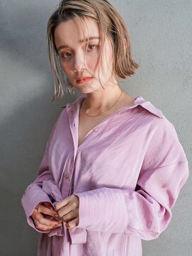 カンナ(Canna) エアリーミディ/ショートパーマ/黒髪/ホワイトアッシュ/TOKIO