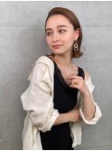 大人可愛いぱつっとボブ