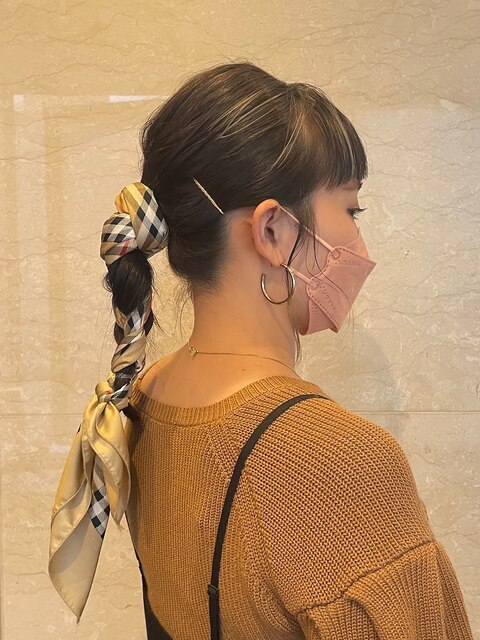 ヘアセット◎スカーフアレンジ