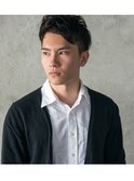 アップバングでワイルドに　大人オールバック　洗足