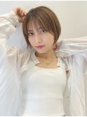 ショートショコラアッシュバニラベージュエアリーカールt523