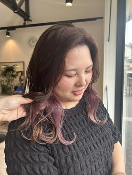 スタイル(STYLE) インナーカラー　ピンク