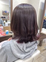 ヘアーアンドメイク アズール 浦和店(Hair&Make Azur) 春カシスピンクカラーミディスタイル