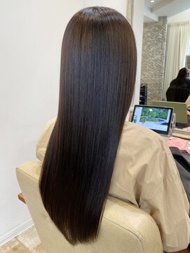 ヘアースタジオ アール(Hair Studio R) 30代40代髪質改善ココアブラウン艶感ストレート透明感赤み消し
