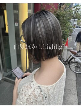 プライズ 錦糸町北口店(prize) 白髪ぼかしホワイトハイライト【錦糸町北口】