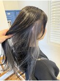 巻き髪×インナーカラーグレージュ［守谷/カラー/ブリーチ］