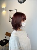 レイヤーボブ×レッドブラウン