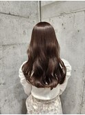 ナチュラルブラウン×セミロングレイヤー