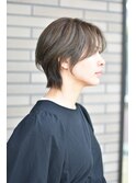 ショートウルフ【白髪ぼかしハイライト】