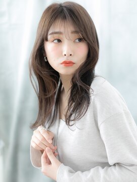 ミストバング透明感カラーレイヤーロングr古河20代30代40代