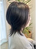 ミディアムウルフ×ナチュラルブラウン