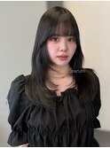【大人韓国】レイヤーカット/前髪/ブルーブラック/アッシュ