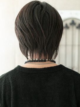 モッズヘア メン 上尾東口店(mod's hair men) ナチュラル斜めバング韓国ダークアッシュウルフショートI上尾