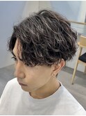 シャドウパーマツイストスパイラルパーマルーズパーマメンズヘア