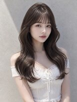ユーフォリア 渋谷グランデ(Euphoria SHIBUYA GRANDE)&nbsp;アッシュブラウンシースルーバングゆる巻きロング