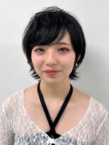 ブリスバイナチュラル(Bliss by Natural) 黒髪ショートウルフ×フェイスレイヤーでこなれ感/小顔カット