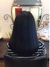 《年齢に合った上品暗髪カラー》香草カラー+カット+スチームTr ￥10780