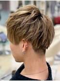 ミルクティーベージュ×メンズマッシュ