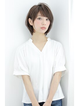 クラン 岡本(Chlan) ナチュラルショートボブ★アッシュベースの抜け感ブラウン