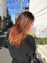 トルネード(TORNADO)&nbsp;外国人風韓国風　派手髪　オレンジヘア　ヨシンモリ