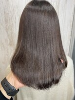 ジーナ 銀座(Zina) 小顔セミウェットウェーブ　ピンクベージュハイライトカラー
