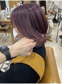 【立町メアリーバイメリー】☆くすみピンクパープル×ブリーチ☆