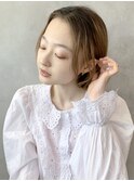 ボブスタイル_くびれヘアビタミンカラーメルティカラー_58501