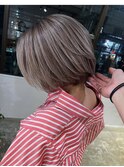 short balayage_white lavender ash_
