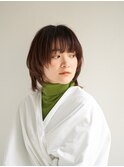 ミディアムヘア/ショコラベージュ/ボブルフ/新宿