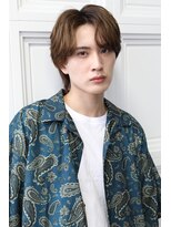 フルショウ 栄店(FURUSHO)&nbsp;秋色ウェーブミディアムアップバング　センターパート前髪パーマ