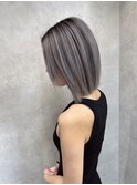 バレイヤージュ、ハイライト、グレージュ、ショコラアッシュ