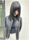 【地毛風オリーブグレーとレイヤーカット】