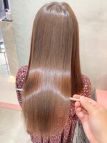 ロンドシエル 横浜(Lond ciel)&nbsp;縮毛矯正×ブラウン×レイヤーカット