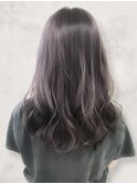 透明感ブリーチなしアッシュカラー韓国風艶感小顔プリカール