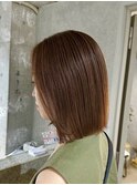 オレンジブラウン/切りっぱなし/アプリコットオレンジ/表参道