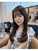 ロンドアベニール 北千住(Lond avenir)&nbsp;ミニウルフレイヤーカット顔周り前髪韓国ミディアムロング北千住