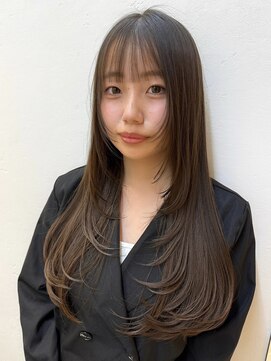 ポイントファイブバイソレイユ 豊橋駅前大通店(.5 by SOLEIL) ロングレイヤーカット顔まわりレイヤーシャギーレイヤーベージュ