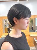 マッシュショート/黒髪ショート/２０代ショート