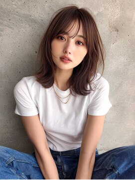 ライリー(riley) rileyワンカール外はねレイヤーロブ