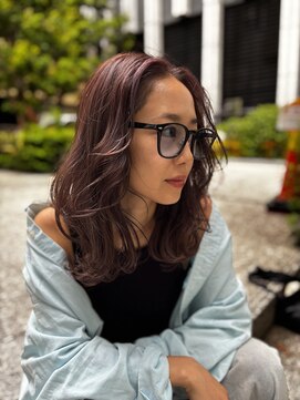 アンブル リュクス 池袋(amble luxe) 顔周りレイヤー顔まわりカットオリーブグレージュレイヤーカット