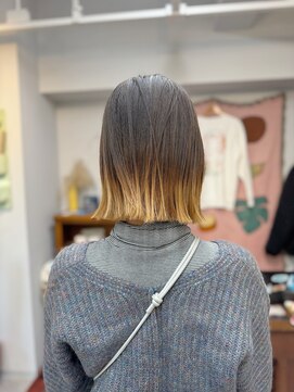 アンドチル 渋谷(AND CHILL) 裾カラー/グラデーションカラー/切りっぱなしボブ