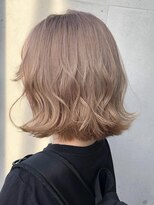 アフターニュース 新潟(afternews)&nbsp;ダブルカラーミルクティーベージュカラーケアブリーチ韓国ボブ