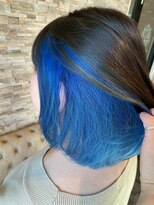 ヘアーリゾートガーデン 南柏店(Hair Resort Garden)&nbsp;インナーカラー×コバルトブルー