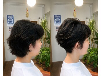レッドハウス(RED HOUSE)の写真/【癖毛多毛】ホホバオイルだけでまとまる大人ショート 似合わせ大人ショートが人気