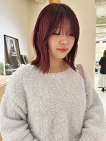 ニール 名古屋 伏見 丸の内(NEELU)&nbsp;【NEELU_misa】チェリーレッド ミディアムボブ