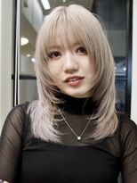 ラック 表参道(LUCK)&nbsp;ウルフレイヤー/シルバーベージュ/シルキーカラー/髪質改善