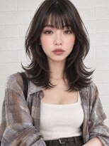 キース ヘアアンドメイク 恵比寿(kith. hair&make)&nbsp;透明感グレージュ/くびれレイヤー/ミディアム/髪質改善